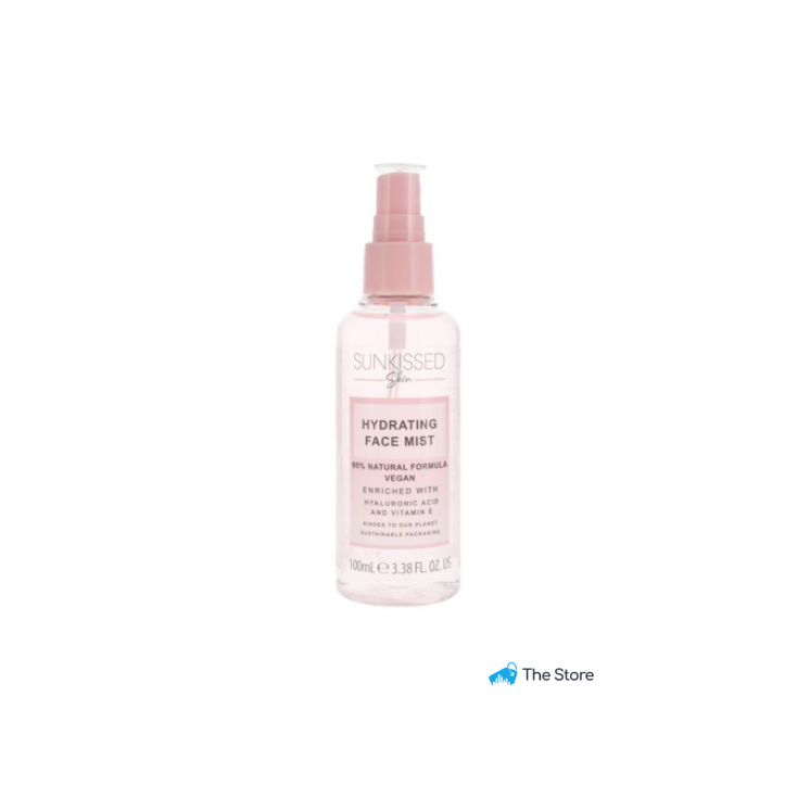 Sunkissed Skin Hydrating Face Mist 100ml - 95% Natural Formula, Vegan - Hyaluronic Acid